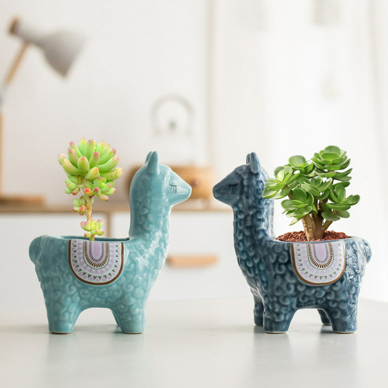 Details about   Dog7 Head Figurine Vase Pot Ceramic Mini Plant Succulent Planter Flower Decor
